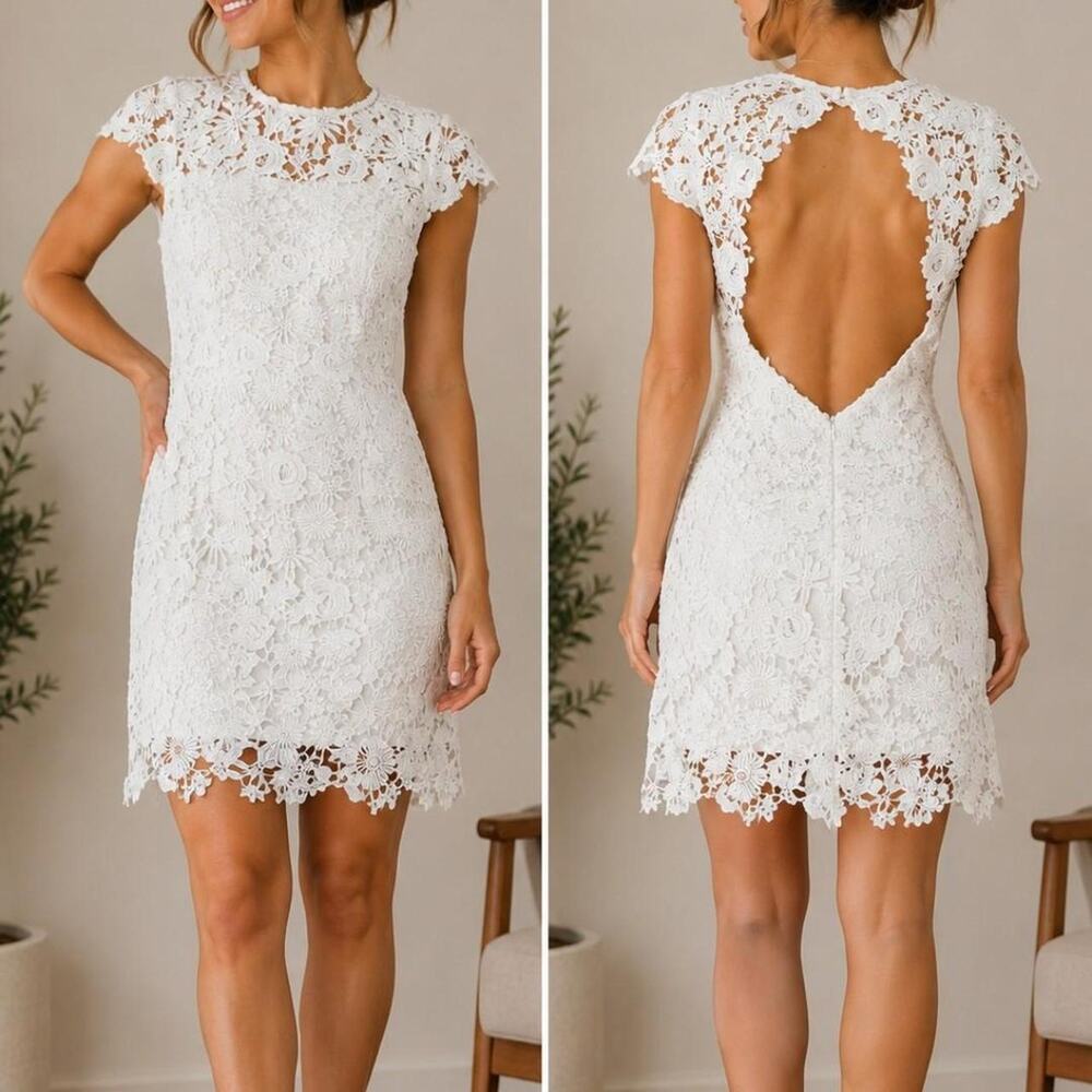 Lulus white lace dress